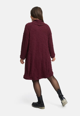 Elegant jurkje van viscose-stretch 'Floréa' rood