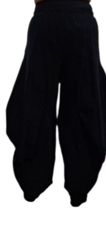 Ruime ballonbroek  zwart corduroy