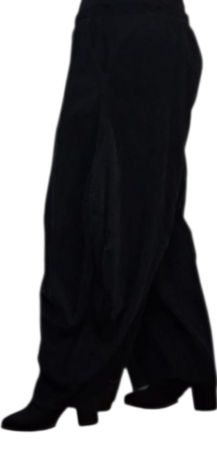 Ruime ballonbroek  zwart corduroy