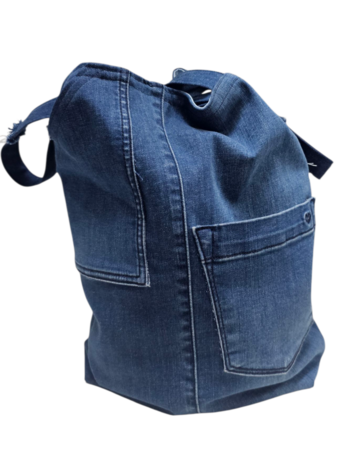 Myrjo handgemaakte denimtas blauw