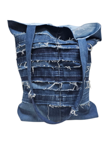 Myrjo handgemaakte denimtas blauw