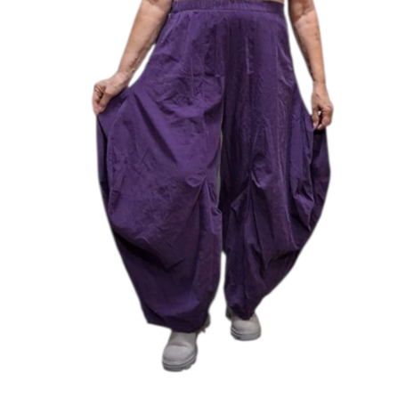 Ruime ballonbroek purple corduroy