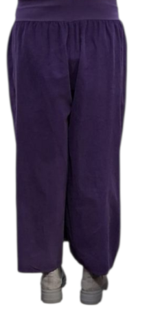 Broek purple corduroy met brede boord