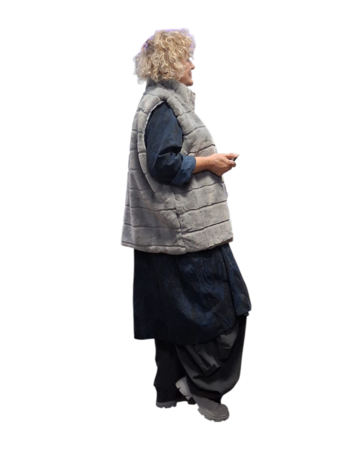 Leuke bodywarmer lichtgrijs