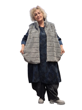 Leuke bodywarmer lichtgrijs
