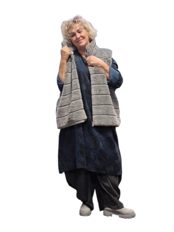 Leuke bodywarmer lichtgrijs
