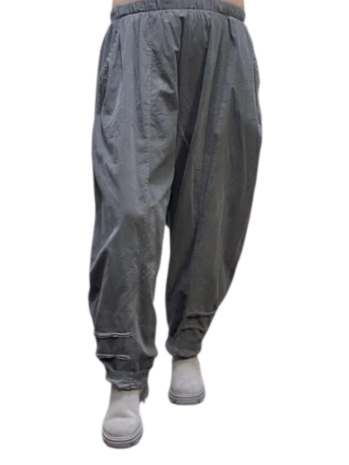 Broek rekbare taille grijs corduroy