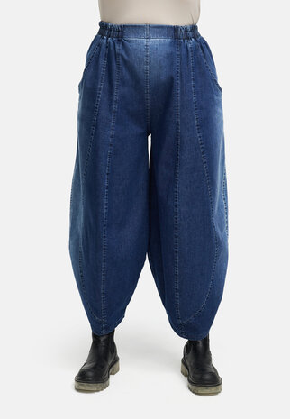 Wijde broek van premium denim `Indiga` stretch