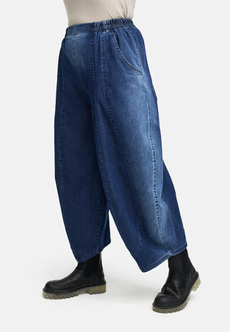 Wijde broek van premium denim `Indiga` stretch
