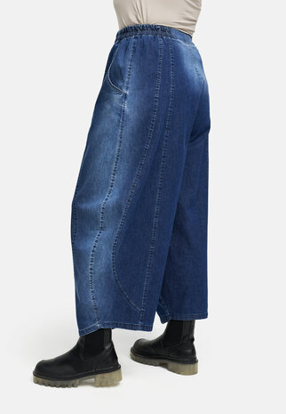 Wijde broek van premium denim `Indiga` stretch