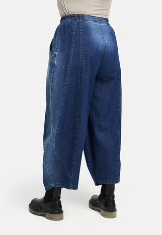 Wijde broek van premium denim `Indiga` stretch