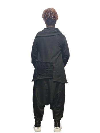 Tuniek zwart met netlaag