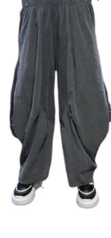 Ruime ballonbroek  grijs corduroy