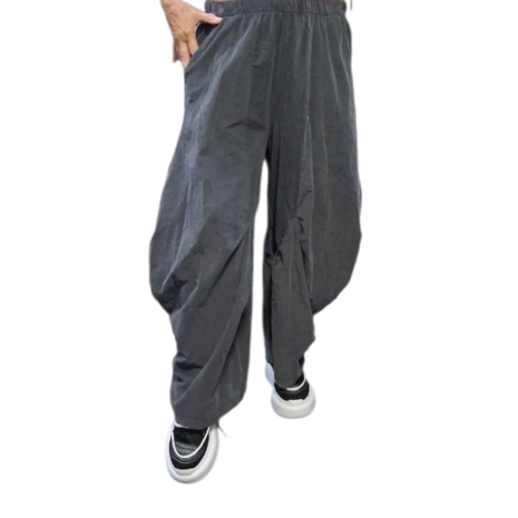 Ruime ballonbroek  grijs corduroy