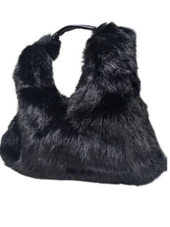 luxe bag zwart imitatiebont
