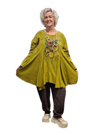 Ruime A-lijn-tuniek groen