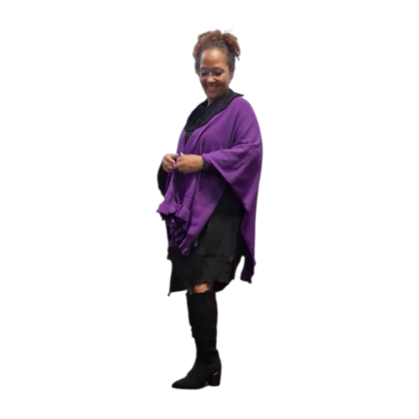 Cape purple met ruches rand