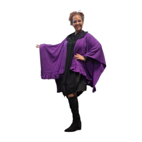Cape purple met ruches rand