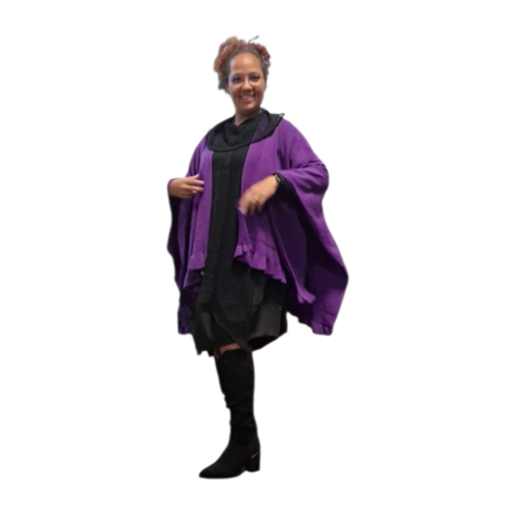 Cape purple met ruches rand