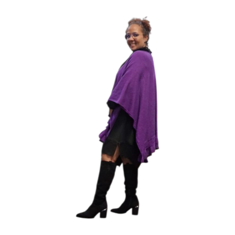 Cape purple met ruches rand
