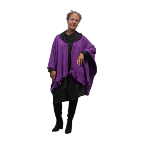 Cape purple met ruches rand