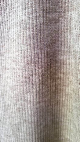 Korte tussenjas beige met capuchon ribfluweel/corduroy