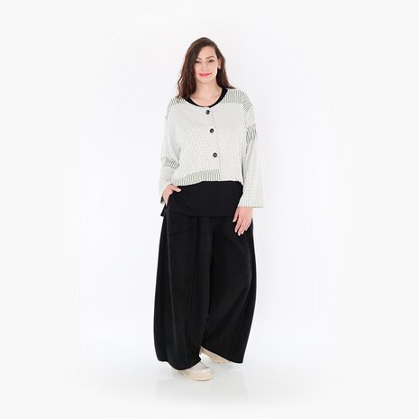 Jas -vest Frilla Geribbeld-olijfgroen