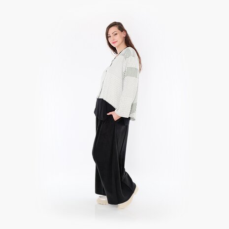 Jas -vest Frilla Geribbeld-olijfgroen