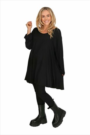 Tuniek zwart jersey zwart