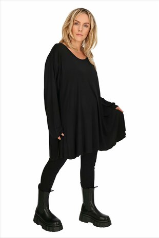 Tuniek zwart jersey zwart