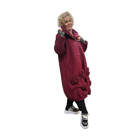 Winterjas -mantel rood