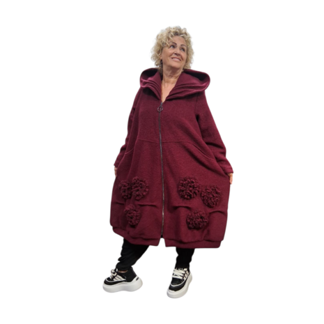 Winterjas -mantel rood