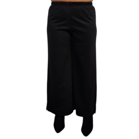 Basic broek zwart  in rechte vorm 7/8ste lengte