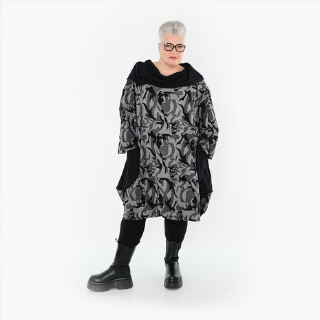 Ballonjurk/tuniek Ravena grijs print