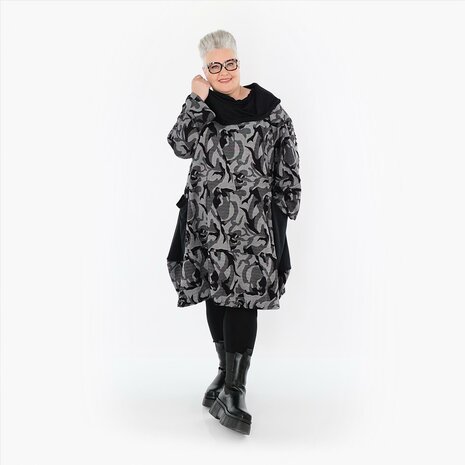 Ballonjurk/tuniek Ravena grijs print