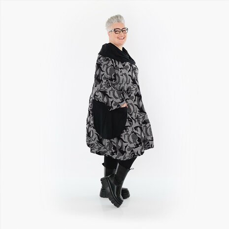 Ballonjurk/tuniek Ravena grijs print