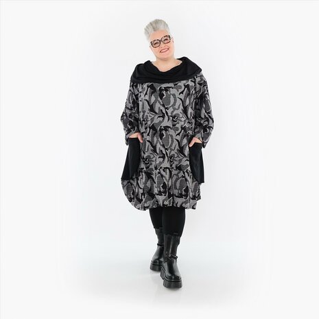 Ballonjurk/tuniek Ravena grijs print