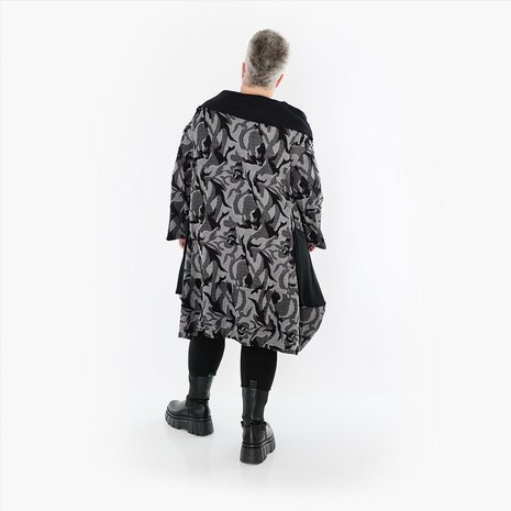 Ballonjurk/tuniek Ravena grijs print