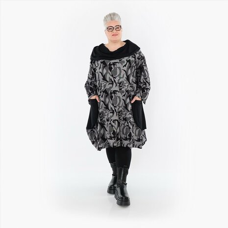 Ballonjurk/tuniek Ravena grijs print