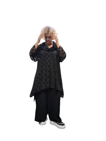 Tuniek Sophia zwart voile