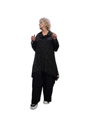 Tuniek Sophia zwart voile