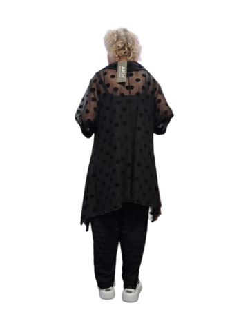 Tuniek Sophia zwart voile