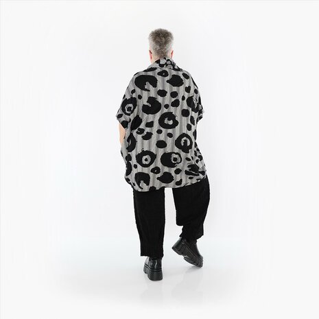 Shirt/omslagdoek Athena zwart wit