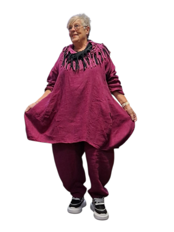 Ballon-tuniek-A-lijn-paars100-linnen