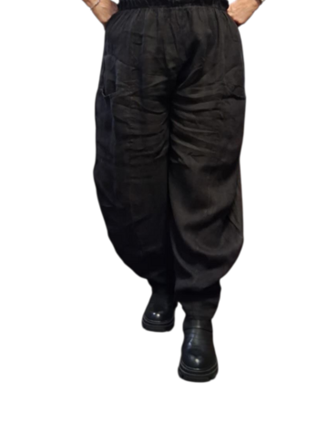 Ballonbroek zwart 100% linnen