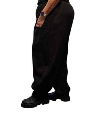 Ballonbroek zwart 100% linnen