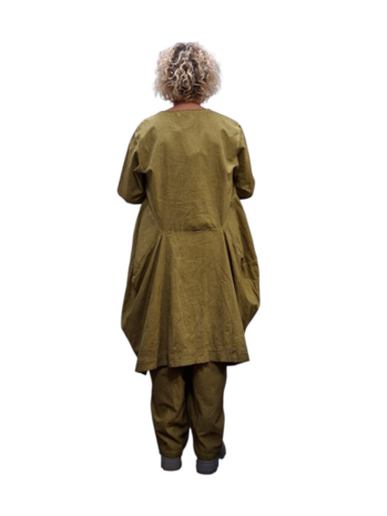 Ballonjurk/tuniek okergeel stonewashed