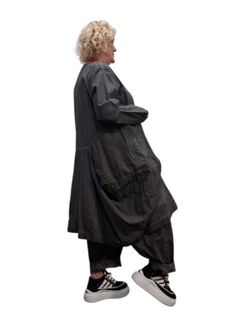 Ballonjurk antraciet stonewashed