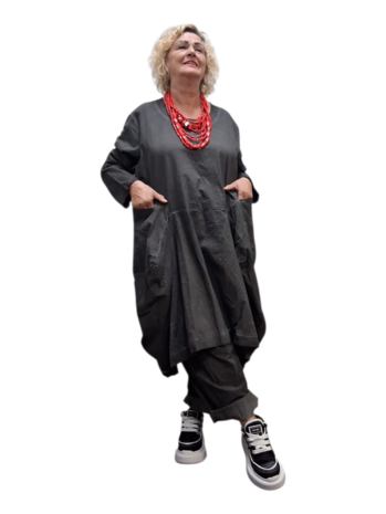 Ballonjurk antraciet stonewashed