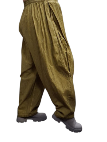 Wijde broek oker stonewashed